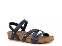 Pool Sandal Navy Leather view