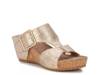 Thea Wedge Sandal Gold Crinkle Leather view