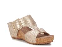 Thea Wedge Sandal Gold Crinkle Leather view