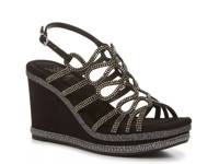 Oriana Wedge Sandal Black view