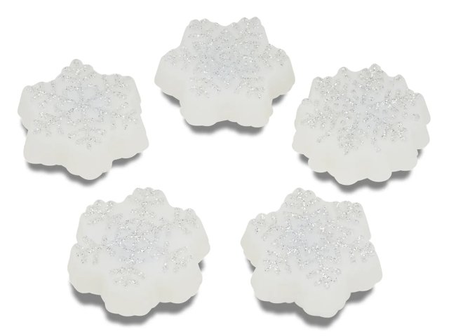 LED Winter Night Snowflake Jibbitz Set - 5 Pack