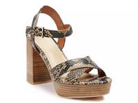 Chypre Platform Sandal Brown/Black Snake Print view