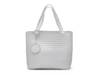 Woven Reversible Tote Off White/Silver view