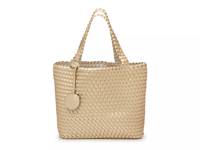 Woven Reversible Tote Gold/Champagne view
