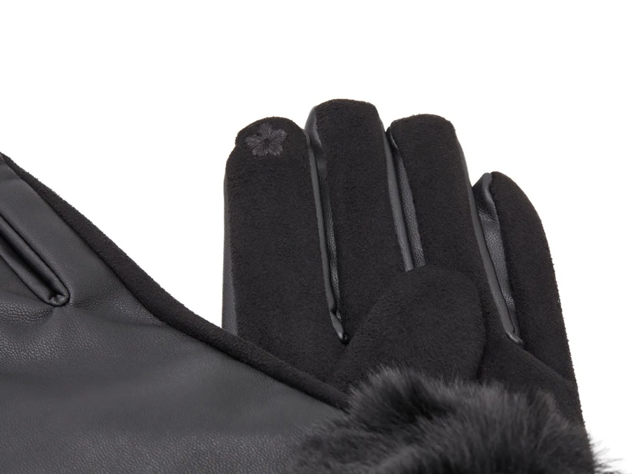 Faux Fur Trim Women's Gloves