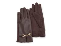Horsebit Women's Touchscreen Gloves Dark Brown view
