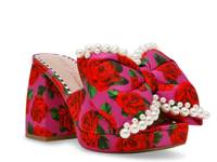 Mely Platform Sandal Fuchsia Floral view