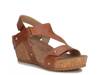 Traci Wedge Sandal Luggage Brown view