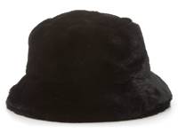 Faux Fur Bucket Hat Black view