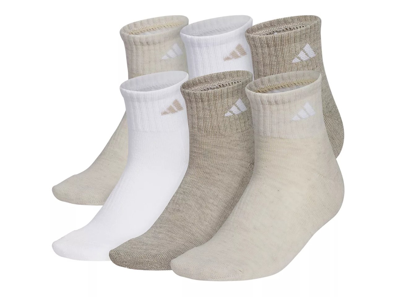 Athletic Cushioned Women's Quarter Ankle Socks - 6 Pack