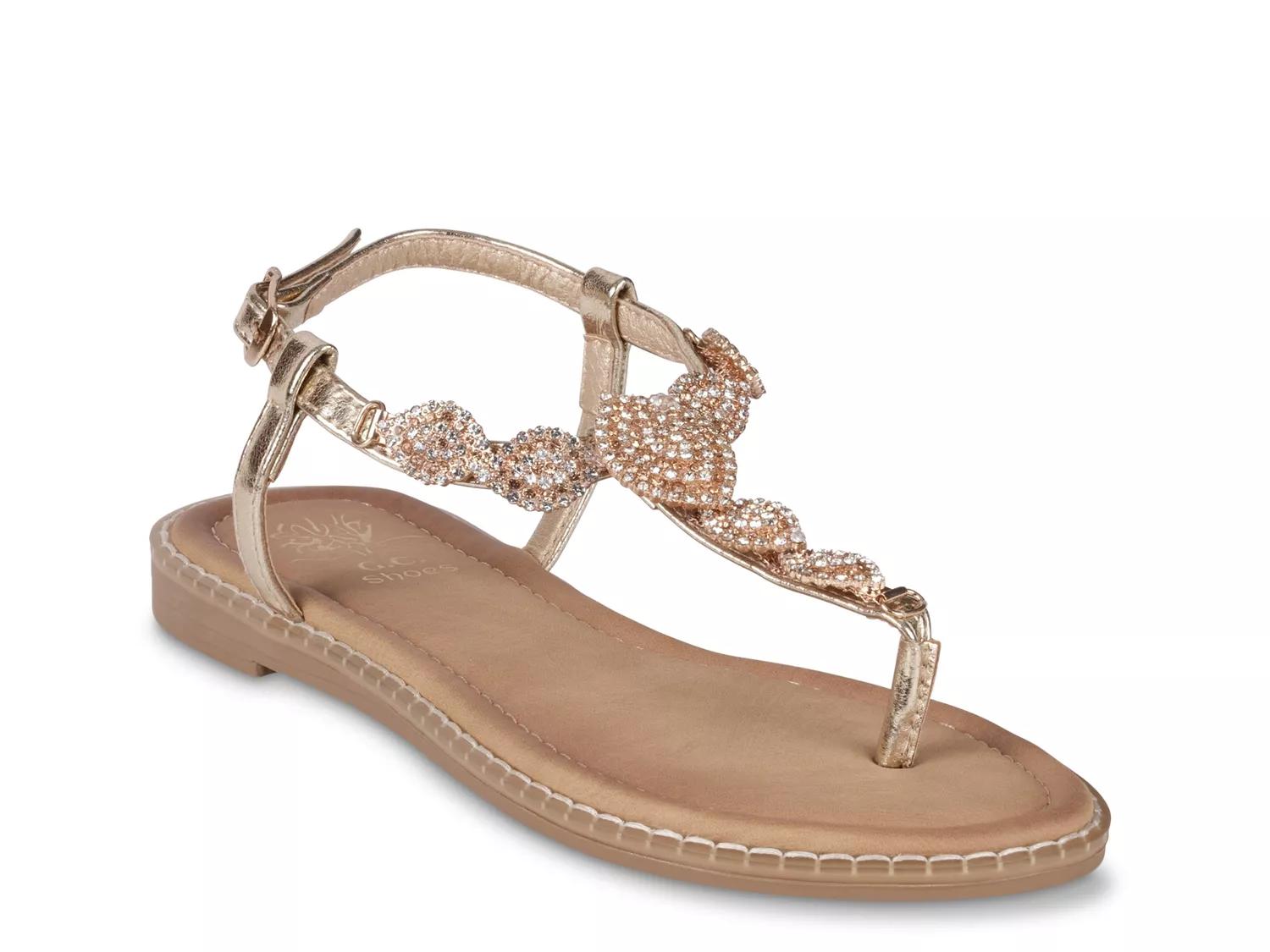 GC Shoes Cali Sandal | Women's | Gold Metallic | Size 6 | Sandals | T-Strap