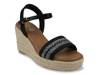 Solene Espadrille Wedge Sandal Black view