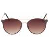 Oval Brow Bar Sunglasses Taupe/Gold view