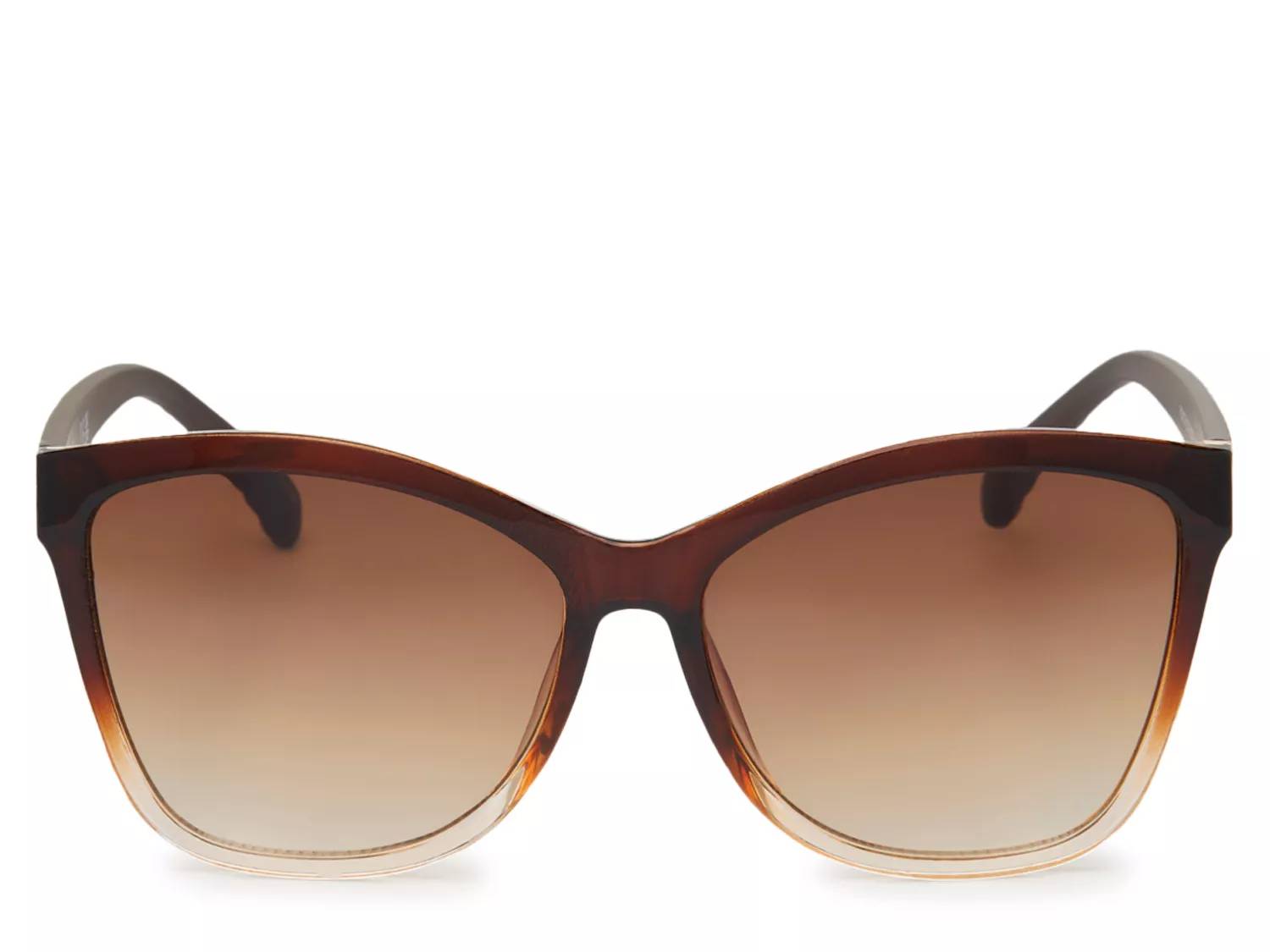Square Cat-Eye Embossed Sunglasses