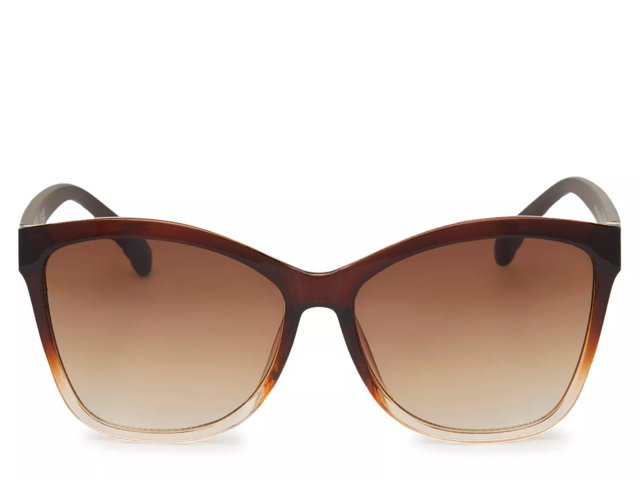 Square Cat-Eye Embossed Sunglasses