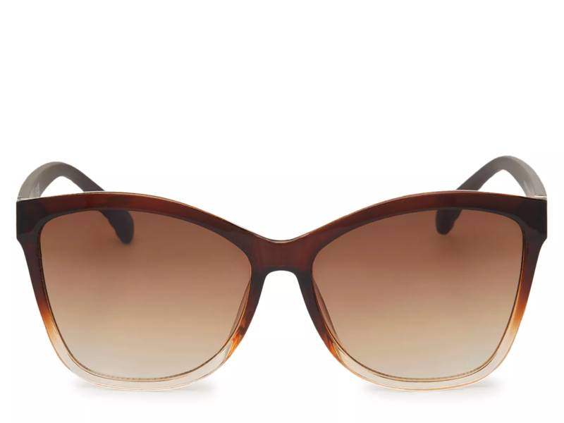 Square Cat-Eye Embossed Sunglasses