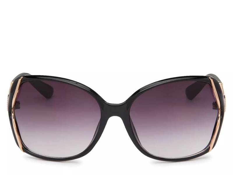 Oversized Gold-Trim Sunglasses