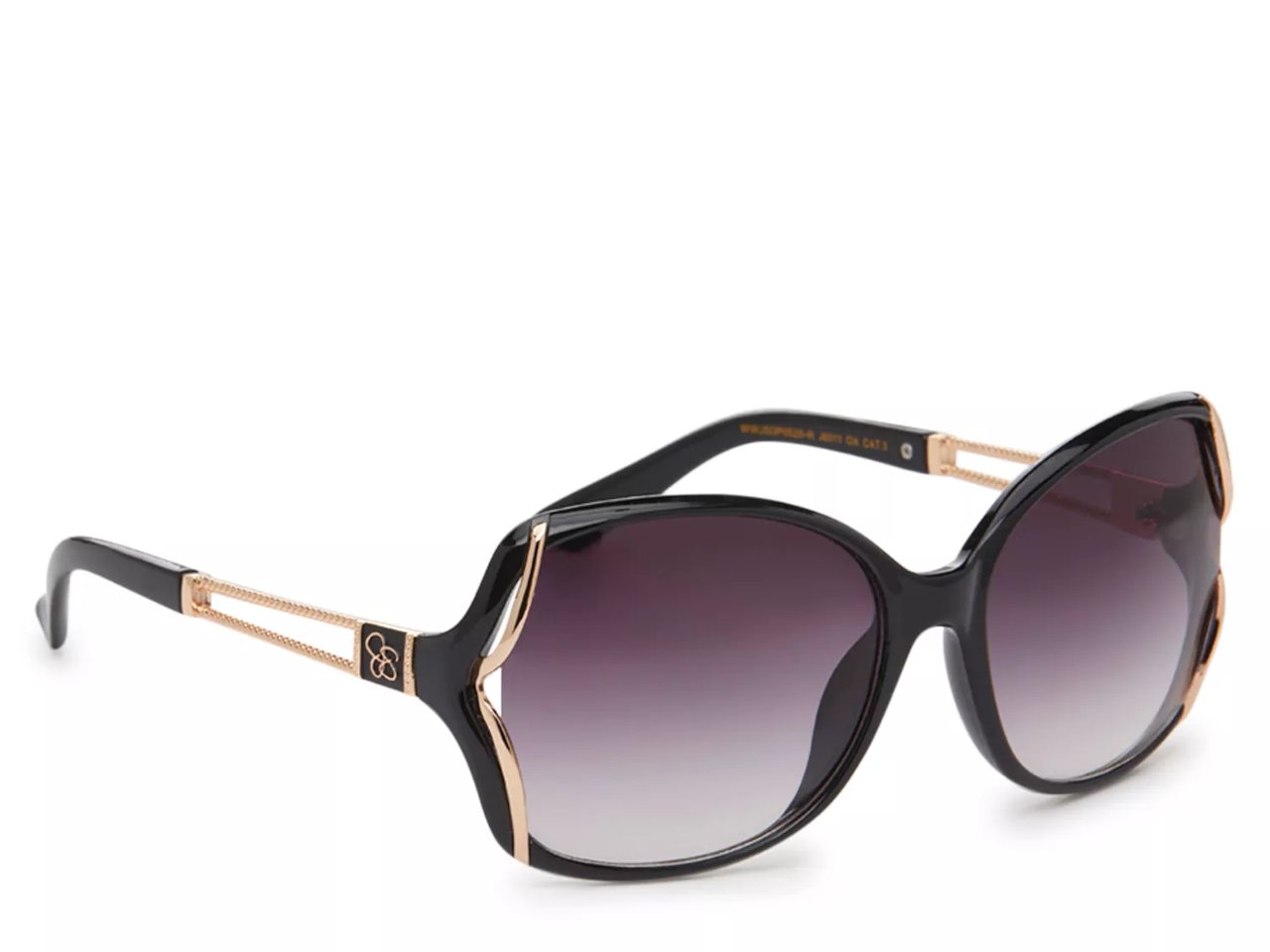 Oversized Gold-Trim Sunglasses