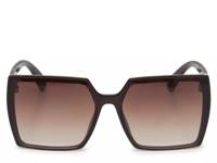 Square Glitter Sunglasses Dark Brown view