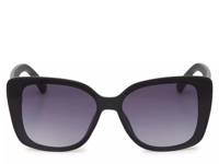 Flush Lens Square Cat-Eye Sunglasses Black view