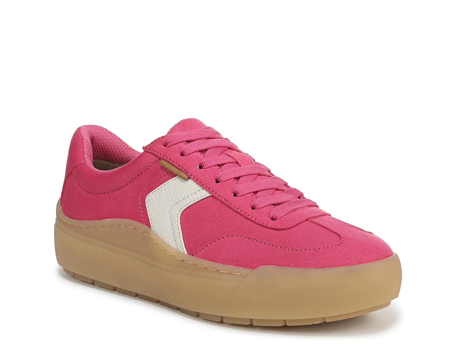 Dr. Scholl's Time Off Win Platform Sneaker | Women's | Pink Fabric | Size 7.5 | Sneakers