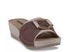 Ellen Wedge Sandal Brown/White view
