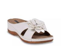 Joy Wedge Sandal White view
