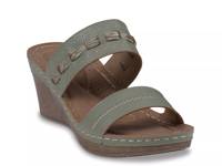 Mariah Wedge Sandal Dark Sage Green view