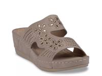 Santiago Wedge Sandal Ice White view