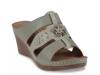 Spring Wedge Sandal Dark Green view