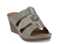 Spring Wedge Sandal Dark Green view