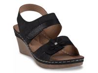 Tulip Wedge Sandal Black view