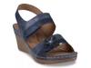 Tulip Wedge Sandal Navy view