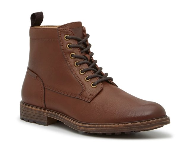 Crown Vintage Men\'s Tan Leather Lace-Up Boots Crown Vintage Men main image 2