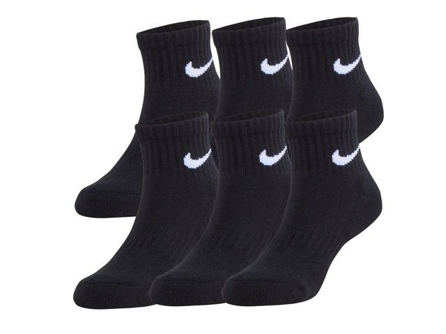 Kids' Quarter Ankle Socks - 6 Pack