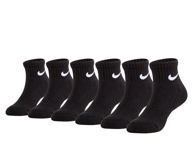Kids' Quarter Ankle Socks - 6 Pack