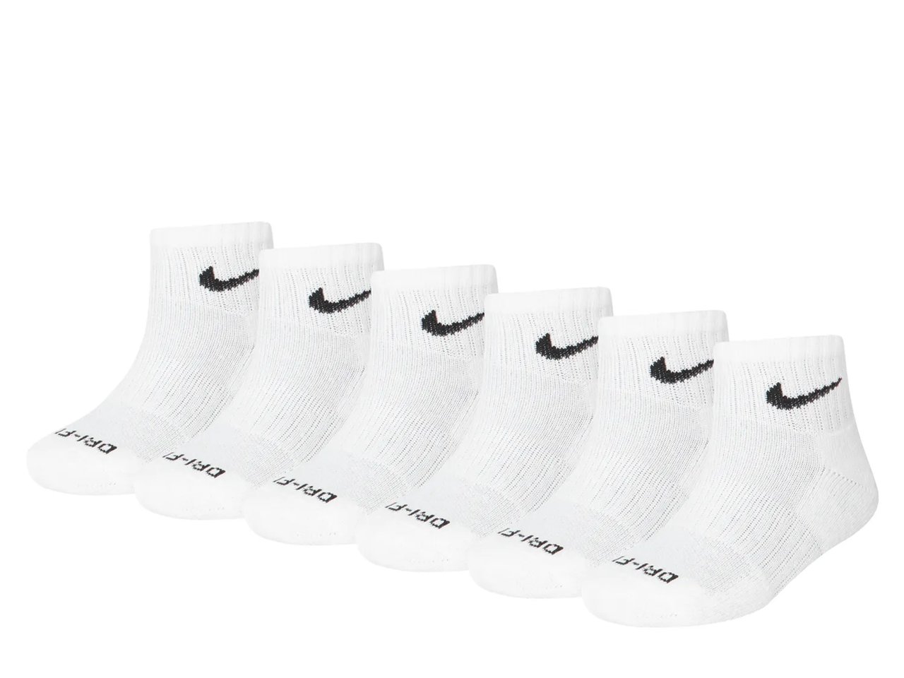 Kids' Quarter Ankle Socks - 6 Pack