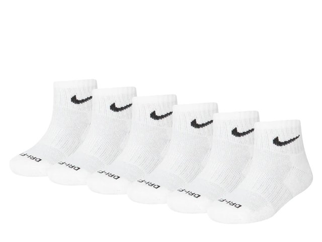 Kids' Quarter Ankle Socks - 6 Pack