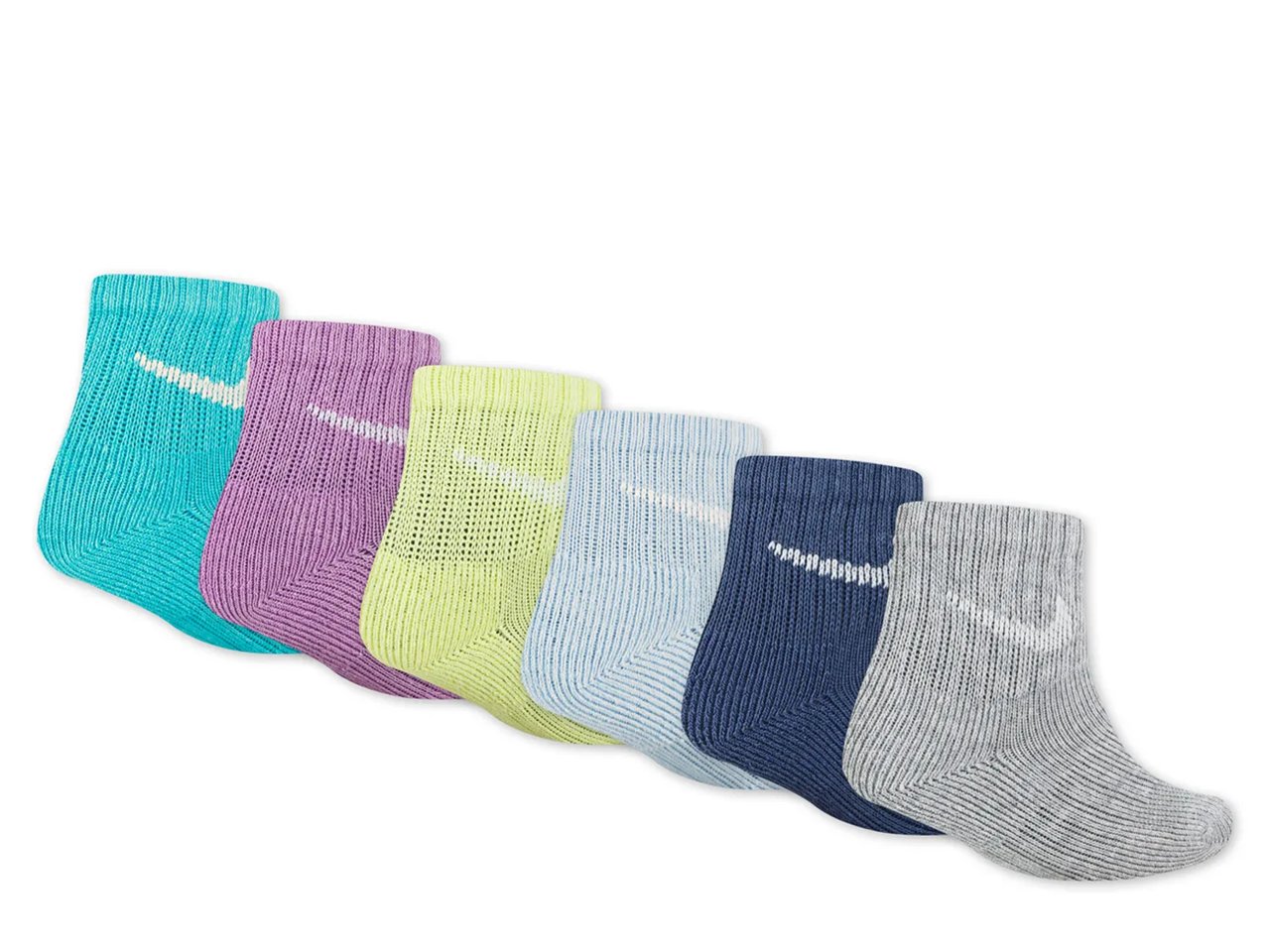 Kids' Quarter Ankle Socks - 6 Pack