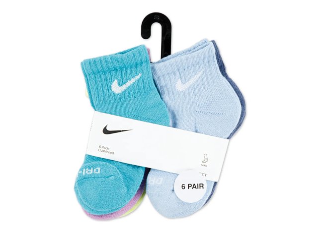 Kids' Quarter Ankle Socks - 6 Pack