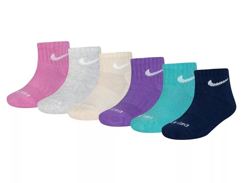 Kids' Quarter Ankle Socks - 6 Pack