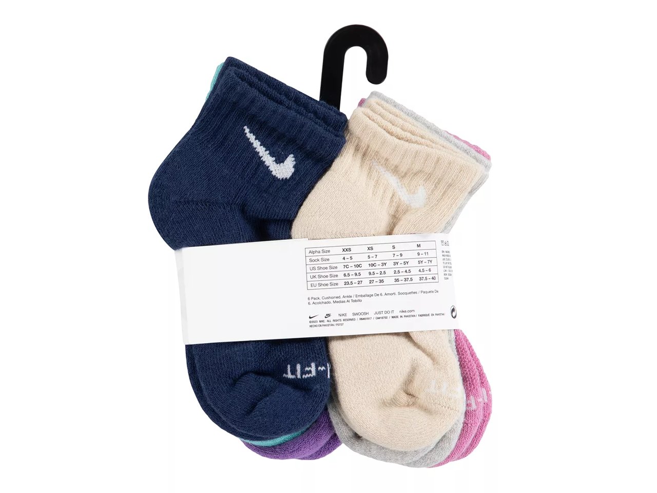 Kids' Quarter Ankle Socks - 6 Pack