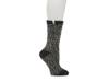 Cozy Chenille Women's Crew Socks Grey/Black view