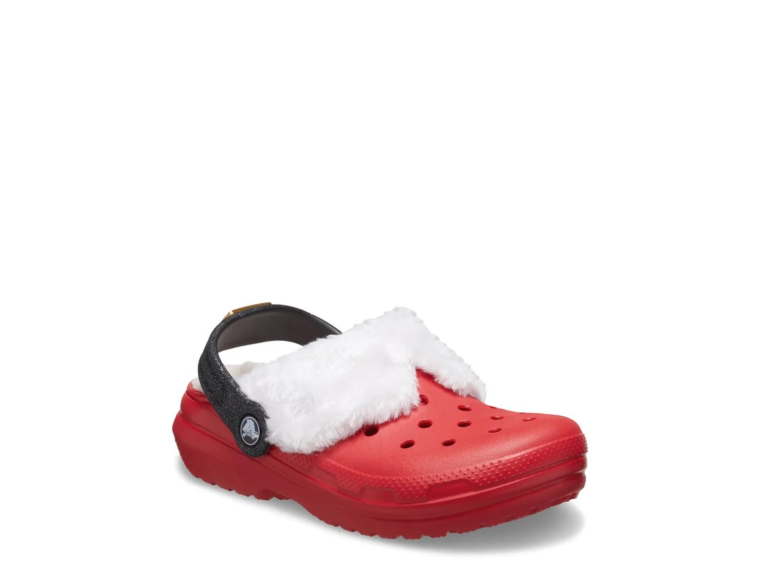 Crocs Classic Lined Santa Claus Clogs Mens Size 11 Slip-On Sandals Christmas NEW Crocs Classic Lined Santa Clogs Unisex Adult Sizes Red Black  main image 4