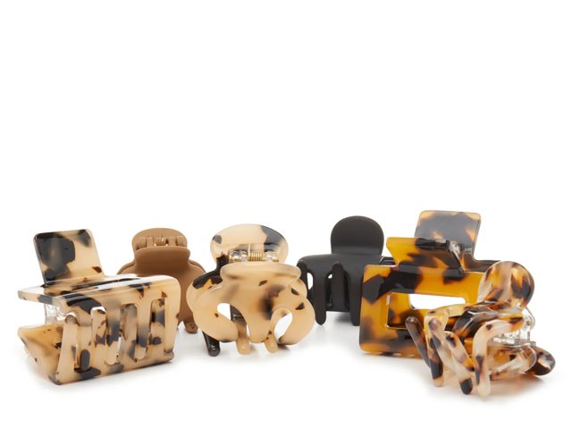 Tonal Mini Claw Hair Clips - 6 Pack