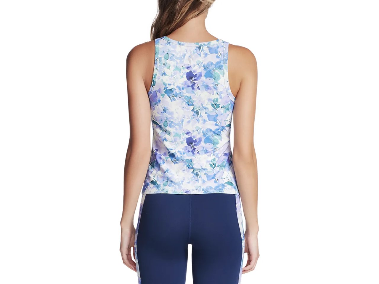 GoWalk Seascape Floral Women's Shelf Bra Tank Top