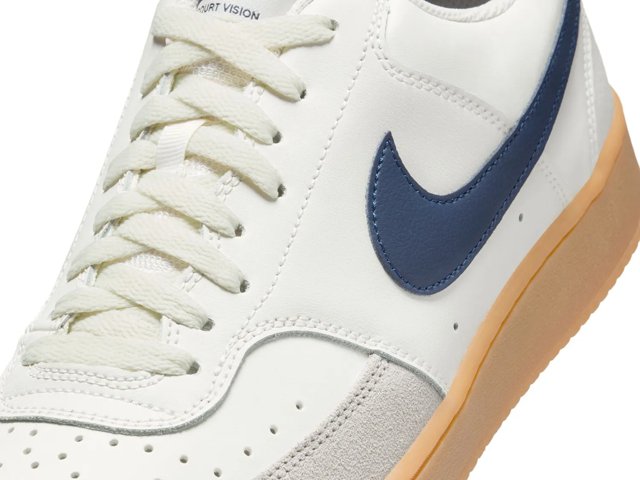 Nike Court Vision ハイカットシューズ ホワイト/ネイビー Nike Court Vision Sneaker - Men's - Free Shipping | DSW