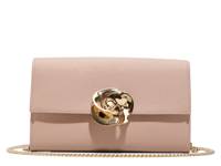 Kira Rose Leather Clutch Light Blush view