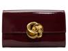 Kira Rose Leather Clutch Burgundy view