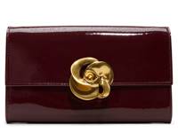 Kira Rose Leather Clutch Burgundy view